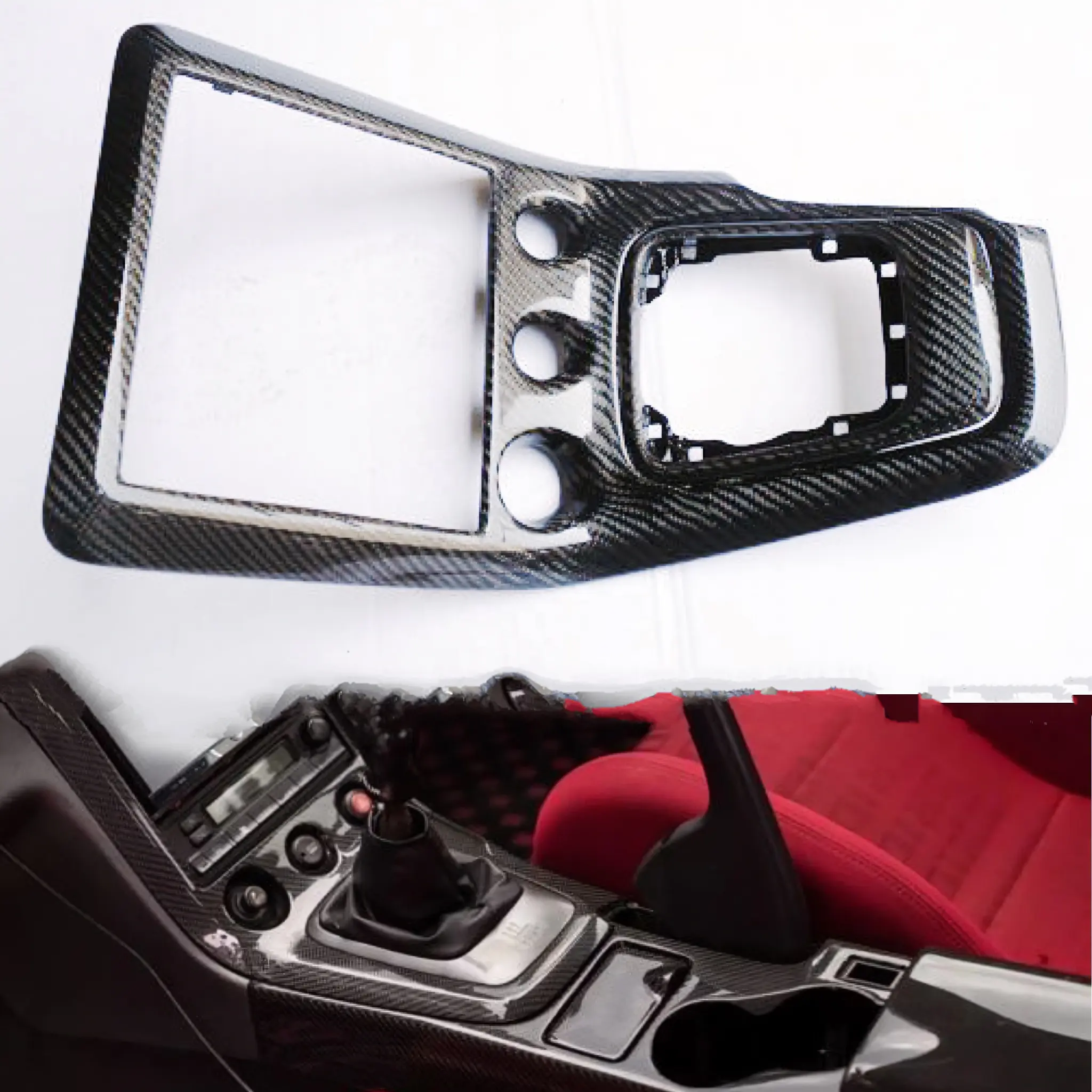 Nissan Nissan için karbon radyo ve dişli Surround Surround Interior iç aksesuarları