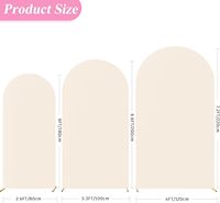 Housses d'arche de mariage 6FT 6.6FT 7.2FT Beige Blanc Noir Housse de toile de fond d'arche ronde à 2 faces en Spandex