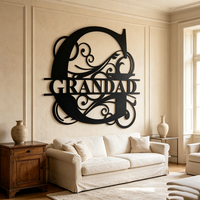 Lettres en métal personnalisées en fer forgé, monogramme lettre G, décoration murale pour la maison, directement de l'usine