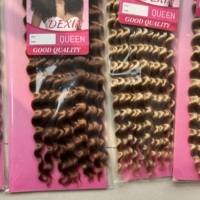 Extensions de cheveux synthétiques pour tresses au crochet, Ondes océaniques, Ondes profondes, Ondes aquatiques, Boucles afro souples, Cheveux bouclés Gogo pour femmes