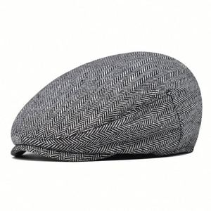 Gorro Clásico Británico para Hombre, Gorra Plana de 5 Paneles, 100% Lona de Algodón - Product Image 4