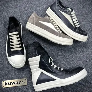 Nouvelles Chaussures de Marche Homme 2026 – Tendance, Montantes, Luxe Décontracté, Sportives, Noires à Lacets – Collection Rickks - Product Image 1