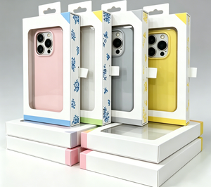 Customized Design PVC Box Clear Phone Case Box <b>Plastic</b> Packaging for Mobile Phone Accessories - Product Image 1