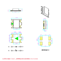 Diodes LED SMD Hlx haute luminosité 1206 en blanc positif, blanc froid, blanc chaud, dissipation de puissance de 0,06 W, fabriquées en Inde