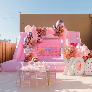 Magical 4 in 1 luxury pink castle for kids outdoor party <b>inflatable</b> bounce house commercial - Product Image 2
