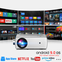 Proyektor Saku Portabel Video LED LCD Pintar Ponsel Byintek K18 Real 1080p 4K (Tambahan 40USD untuk Android)