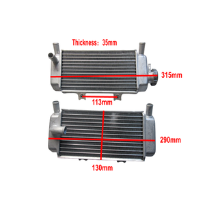 Radiador izquierdo y derecho de aluminio CRF250R CRF250R CRF250X <span class=keywords><strong>CRF</strong></span> <span class=keywords><strong>250</strong></span> R <span class=keywords><strong>X</strong></span> 04-09 2004 2005 - Product Image 2