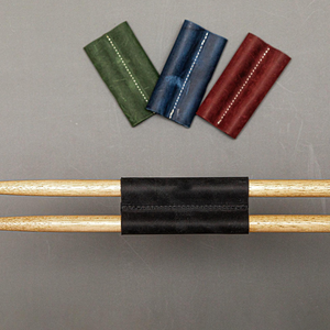 Nouvelle pochette de rangement portable en cuir véritable pour baguettes de batterie, étui imperméable pour baguettes, accessoires pour instruments de <span class=keywords><strong>percussion</strong></span> - Product Image 1