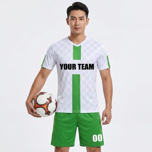 Uniforme de fútbol ligero de colores sólidos para partidos de talla grande, ropa deportiva profesional, ropa de entrenamiento de fútbol para hombres - Product Image 1