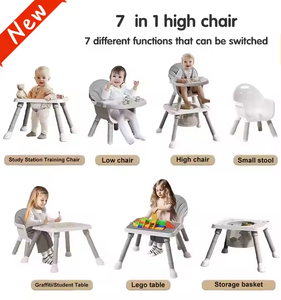 Modelo Popular 2024 <span class=keywords><strong>Silla</strong></span> Alta de <span class=keywords><strong>Comer</strong></span> 7 en 1 Mesa de Comedor <span class=keywords><strong>para</strong></span> Bebés Juego de Sillas Altas y Asientos Elevadores - Product Image 2