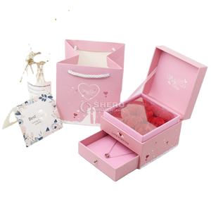 Caja de Regalo Portátil con Diseño de Flores y Logotipo Personalizado, Caja de Regalo Plegable con Ramo Floral para el Día de San Valentín, Navidad y Otros Días - Product Image 1