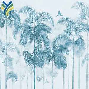 Papier peint <span class=keywords><strong>mural</strong></span> 3D pour décoration de maison moderne Peintures personnalisées imperméables et antistatiques Papier peint déco Plante verte Papier peint <span class=keywords><strong>mural</strong></span> - Product Image 4