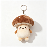 Porte-clés en peluche champignon personnalisé, en coton PP doux, breloque rembourrée, cadeau de fête OEM ODM