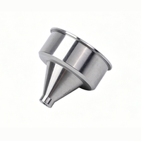Entonnoir conique sanitaire en acier inoxydable Tri-Clamp 304/316L poli pour le remplissage d'aliments, de boissons et de produits pharmaceutiques, usinage par électroérosion à fil et perçage