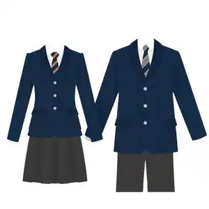 Fabricant chinois d'uniformes d'étudiant Fabrication sur mesure Belle conception d'uniforme scolaire