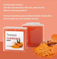 Savons solides de luxe à base de plantes pur végétalien mousse fait à la main barre de curcuma marque privée savon pour la peau