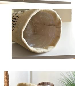 Housse de panier à plantes en jonc de mer tressé écologique avec doublure intérieure en tissu structuré souple et résistante à l'eau - Product Image 5