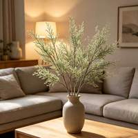 Spray de verdure artificielle 17,7 pouces, branches fines, style classique, vente en gros d'usine, réutilisable, durable pour les arrangements en vase