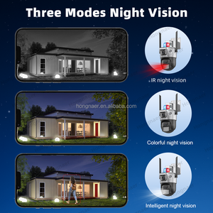 Hongnaer 8MP ống kính kép Wifi thông minh ngoài trời HD CCTV Home IP PTZ <span class=keywords><strong>camera</strong></span> eseecloud 4k 360 wifi không dây CCTV surveil <span class=keywords><strong>Camera</strong></span> An Ninh - Product Image 4