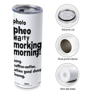 Stainless Steel Tumbler 20oz with Lid Custom Pattern for <b>Hot</b> and Cold Daily <b>Drinks</b> - Product Image 3