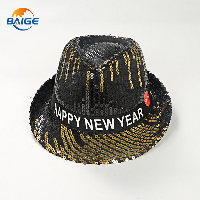 Cappelli Da Cowboy Con Paillettes LED Lampeggianti, Confezione Da 9, Party Glowz, Multicolor