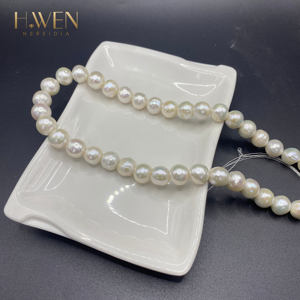 שרשרת פנינים מקופלות של H.WEN 2-4A אדיסון, פנינים עגולות מקומטות לא סדירות בגודל 8-14 מ\\\"מ - Product Image 4