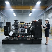 Groupe électrogène diesel triphasé 50/60Hz de type ouvert 200kw 300kw 400kw, puissance de pointe pour l'industrie, le commerce et l'alimentation de secours