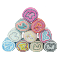 Fil à tricoter et à crocheter en mélange de laine, acrylique et coton, 100g, coloré, auto-rayé, pour pulls, écharpes et bonnets, vente en gros