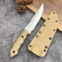 Couteaux à lame fixe de survie à Offre Spéciale manche vert couteau d'autodéfense couteau de chasse lame fixe