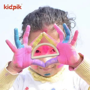 Kidpik Montessori educación 20 piezas nuevo tamaño pequeño acrílico Arco Iris madera apilable bebé bloque juguetes comúnmente utilizados en jardines de infancia