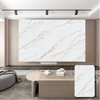 Panneau mural moderne en PVC marbré SPC, géométrique, antistatique, imperméable, ignifuge, insonorisant, acoustique, décoration TV pour l'intérieur de la maison