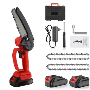 Mini Electric Chain Saw 6 inch One-Hand Woodworking Lithium Battery Pruning Chainsaw Wood Cutter Cordless Garden Power Tool