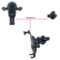 CARFU Universal Gravity Car Phone Holder Air Vent Clip Mount, 360 °   Penyangga Ponsel Otomatis Berputar untuk Smartphone 4.7-7 inci