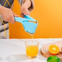 Max Juice Extractor Citroen-Lime Pers Eco-vriendelijk PP Plastic Gebruiksvriendelijk Plat Ontwerp Met Ingebouwde Zeef Blauw/Oranje