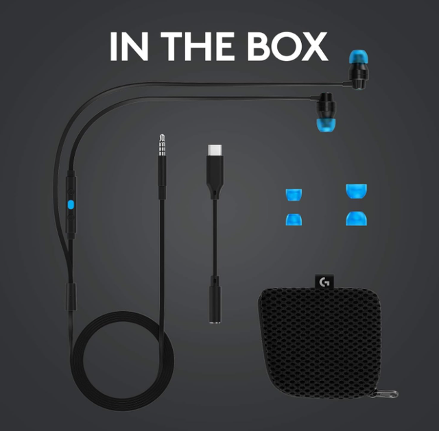 Portable Logitech G333 Wired Gaming Earphones Dual Drivers Type C Built in Mic IPX3 for Desktop Mobile Bulk Order