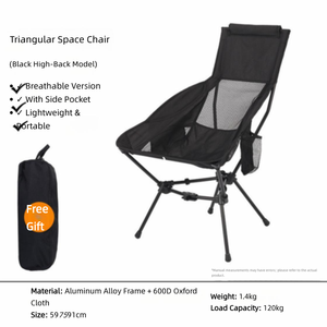 Silla Plegable de Diseño Moderno <span class=keywords><strong>en</strong></span> Acero y Aluminio con Tela Oxford, Muebles de Exterior para Jardín, Playa, Camping y Descanso - Product Image 5