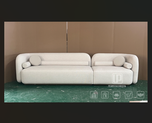 Sofá Seccional Italiano de Lujo Ligero, Construcción en Madera, Tapizado en Terciopelo, de Gran Venta - Product Image 1