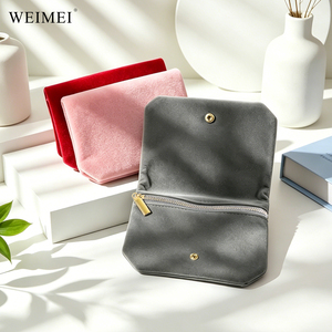 WEIMEI Custom Microfiber <b>Jewelry</b> Pouches Hign Quality <b>Jewelry</b> Pouch with Logo Customized <b>Jewelry</b> <b>Packaging</b> Button Bags - Product Image 2