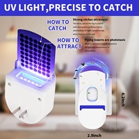 Lámpara Mata Insectos UV de Estado Sólido JZ ABS con Trampa para Moscas de Pegamento Fuerte, Control de Plagas Eléctrico Desechable Ecológico para Uso Doméstico