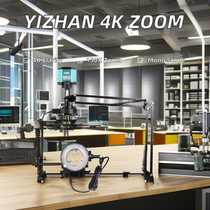 1080P 48MP 4K Video Microscopio Cámara 150X Zoom LED C-mount <span class=keywords><strong>Lens</strong></span> para Big Vision Adquisición de imágenes digitales para teléfono - Product Image 2
