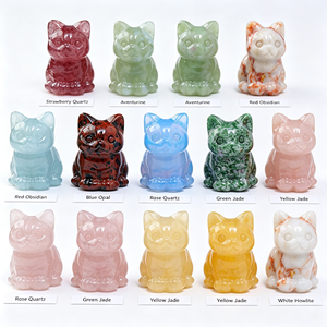 Figurine de chat en cristal de quartz naturel, pierre de guérison polie, sculpture énergétique positive, porte-bonheur, décoration intérieure, cadeau de collection - Product Image 4
