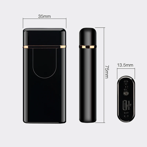 Nouveau style, prix de gros, briquet rechargeable puissant en alliage de zinc, coupe-vent, fin, à arc, à ouverture rabattable, USB, boîte cadeau pour - Product Image 3