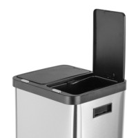 Conteneur à 3 compartiments Poubelles de recyclage de qualité intelligente Poubelle domestique Poubelle 3 en 1 Poubelle à poussière