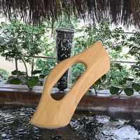 1 pièce Planche de massage Gua Sha en bois avec poignée pour le modelage corporel et la relaxation musculaire