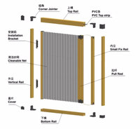 Mosquitera Deslizante Moderna de Aleación de Aluminio con Malla de PP de 20 Ojos, Venta al por Mayor para Puertas Correderas de Hoteles y Hogares