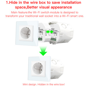 MS-104 WiFi RF433 inteligente interruptor de luz Módulo 2 2way independiente de control para interruptores de pared google casa Tuya. Smartlife Alexa - Product Image 4