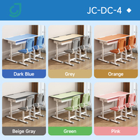 Ensemble de chaises de bureau scolaires à deux places réglables en hauteur, table d'étudiant à deux places avec tiroir, mobilier de classe robuste pour l'apprentissage