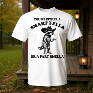 O eres un chico inteligente o un mapache con olfato de excrescencias, camiseta con diseño vintage - Product Image 3