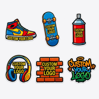 Autocollants en vinyle découpés sur mesure pour le street art et le graffiti, autocollants adhésifs pour la culture urbaine, autocollants pour baskets, pour les étiquettes de marque