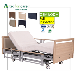 Cama de <span class=keywords><strong>Hospital</strong></span> Eléctrica Tecforcare con 3 Funciones para Cuidado en el Hogar, Cama Médica de Lujo de Madera para el Cuidado de Ancianos - Product Image 1